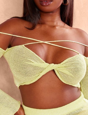 Top PRETTYLITTLETHING, verde