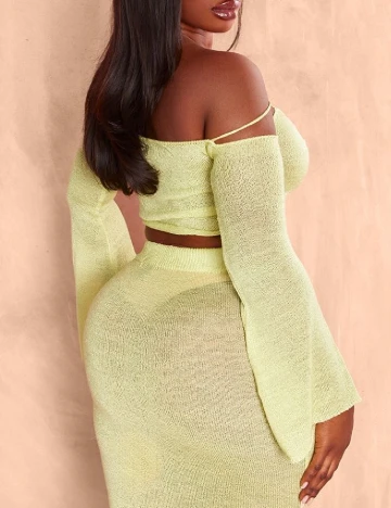 Top PRETTYLITTLETHING, verde