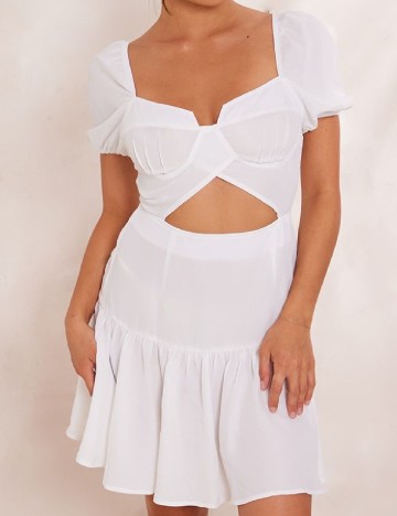 
						Rochie scurta PRETTYLITTLETHING, alb