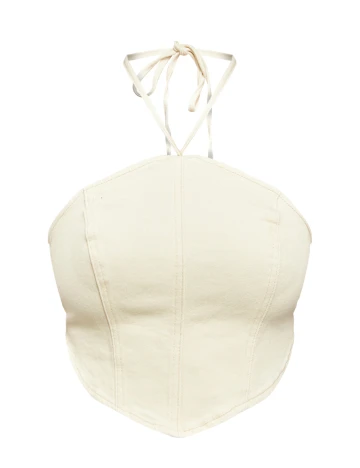 Top PRETTYLITTLETHING, crem