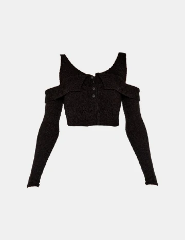 Top PRETTYLITTLETHING, negru