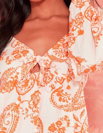 Rochie scurta PRETTYLITTLETHING, crem/portocaliu Crem