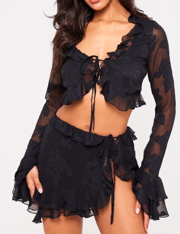 Fusta PRETTYLITTLETHING, negru