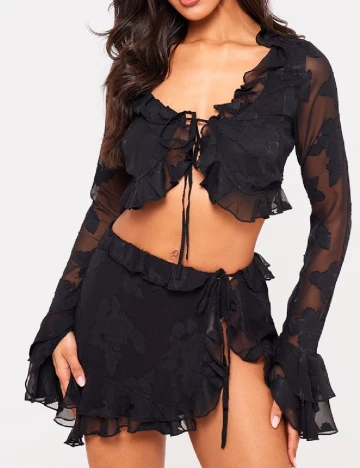 Fusta PRETTYLITTLETHING, negru