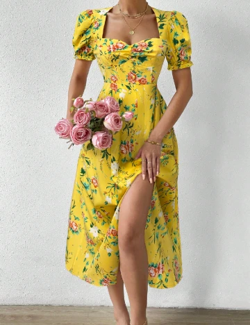 Rochie medie SHEIN, galben Galben