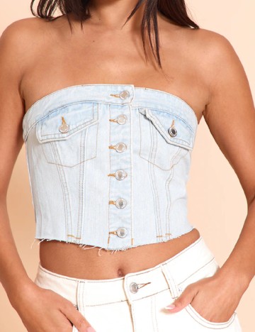 Top PRETTYLITTLETHING, albastru