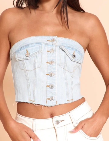 Top PRETTYLITTLETHING, albastru
