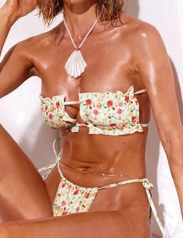 Sutien de baie PRETTYLITTLETHING, floral print Floral print