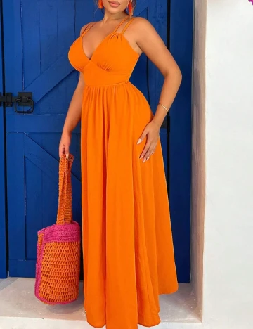 Rochie lunga SHEIN, portocaliu Portocaliu