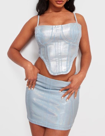
						Top PRETTYLITTLETHING, albastru