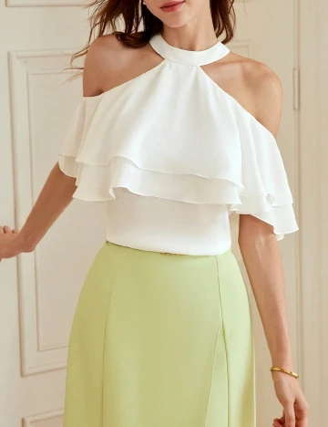 Bluza MOTF, alb Alb