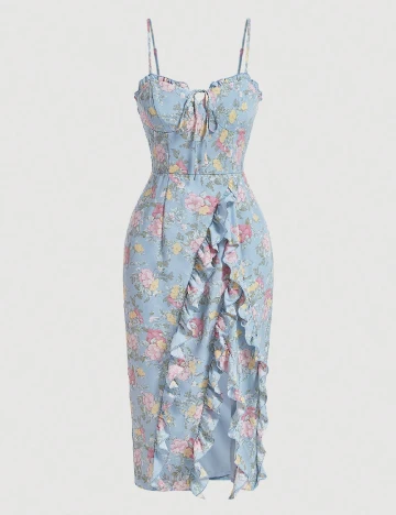 Rochie medie SHEIN, bleu Albastru