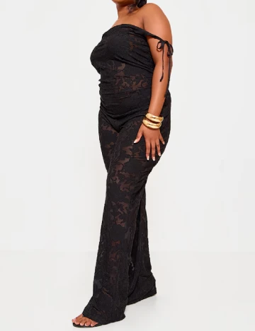 Salopeta PRETTYLITTLETHING Plus Size, negru