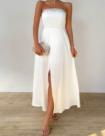 Rochie medie SHEIN, alb Alb