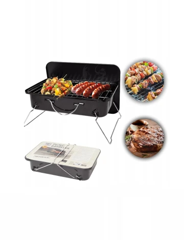Gratar portabil BBQ TIME, negru Negru