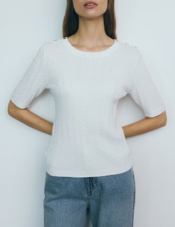 
						Tricou Reserved, alb