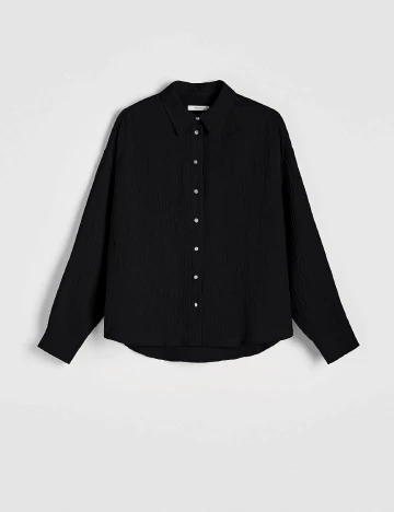 Camasa Oversize Reserved, negru