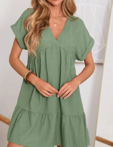 Rochie scurta SHEIN, verde Verde