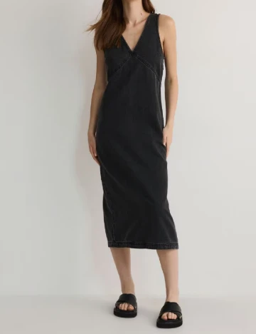Rochie medie Reserved, gri inchis Gri