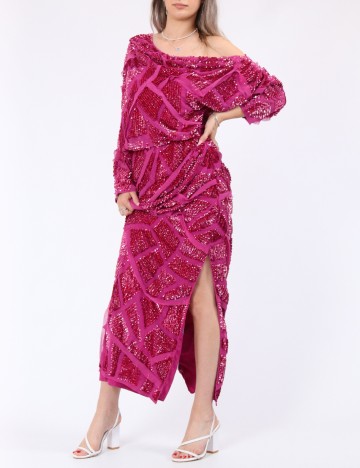 
						Rochie lunga Arrange, magenta