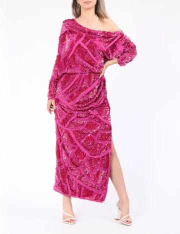Rochie lunga Arrange, magenta
