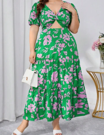 Rochie lunga SHEIN CURVE, verde