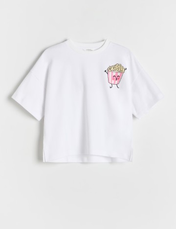 
						Tricou Reserved, alb