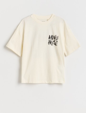 
						Tricou Reserved, crem