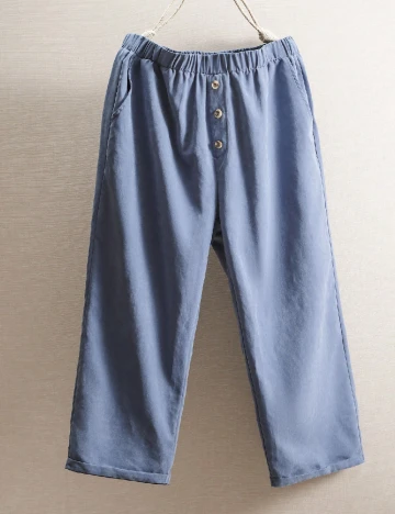 Pantaloni SHEIN CURVE, albastru Albastru