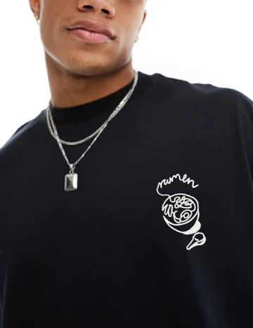 Tricou Oversize ASOS, negru