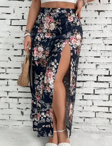 Fusta SHEIN CURVE, bleumarin
