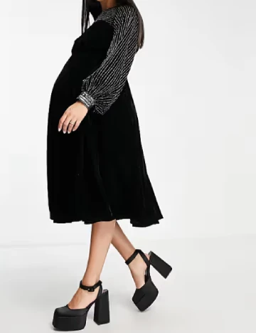 Rochie medie Asos Maternity, negru Negru
