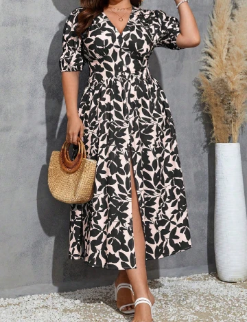 Rochie lunga SHEIN CURVE, negru Negru