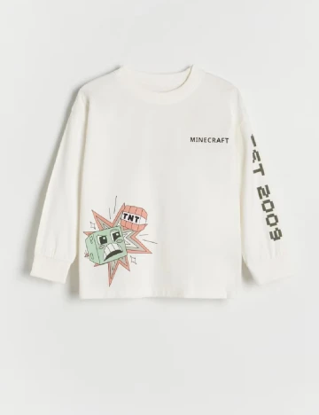 Bluza Oversize Reserved, ecru