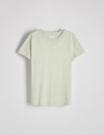 Tricou Reserved, verde pal