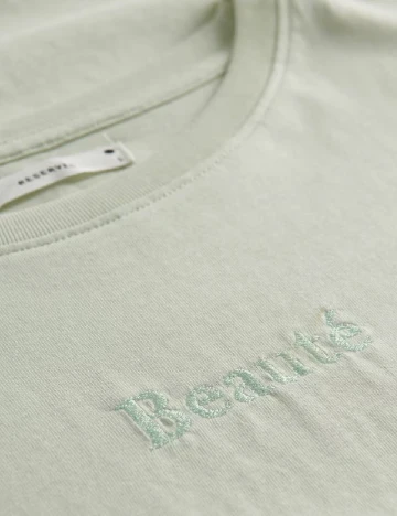 Tricou Reserved, verde pal