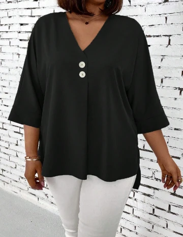 Bluza SHEIN CURVE, negru