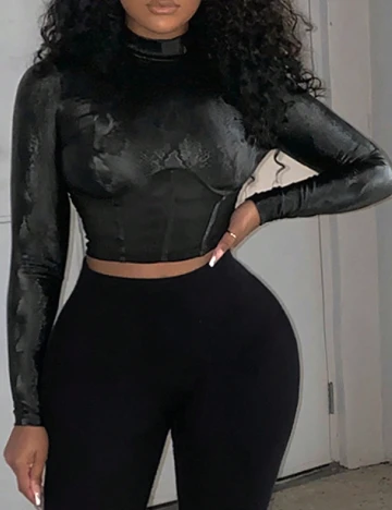 Top SHEIN, negru