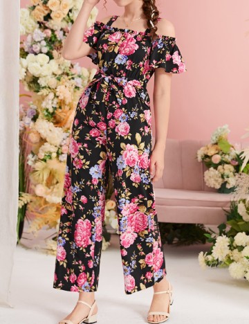 
						Salopeta Shein Kids, floral print