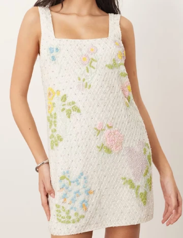 Rochie scurta Arrange, alb