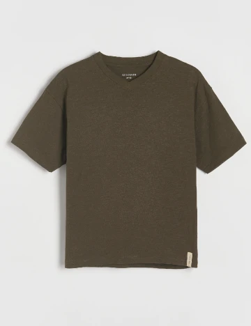 Tricou Reserved, verde inchis