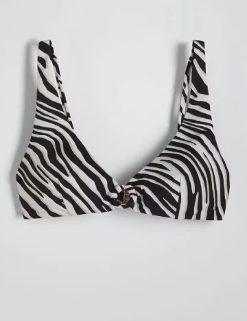Sutien de baie Reserved, alb/negru