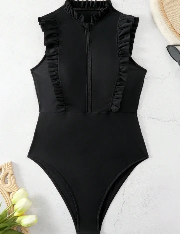Costum de baie SHEIN, negru Negru