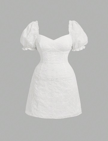 
						Rochie scurta SHEIN CURVE, alb