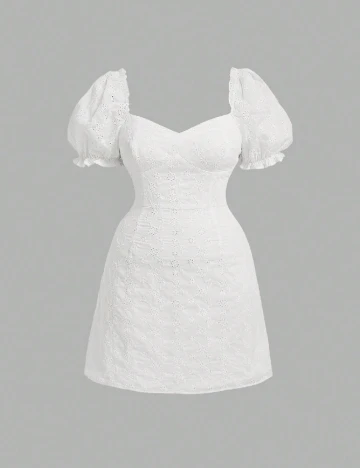 Rochie scurta SHEIN CURVE, alb
