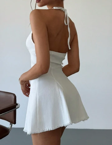 Rochie scurta SHEIN, ecru