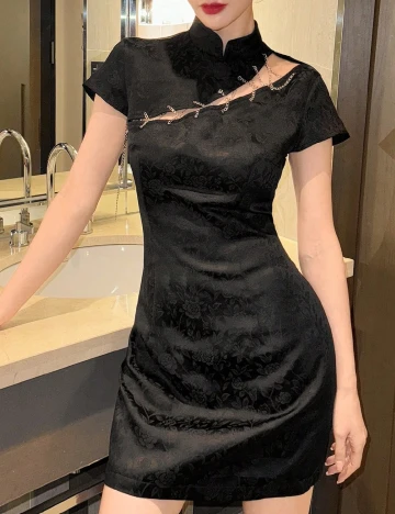 Rochie scurta SHEIN, negru Negru