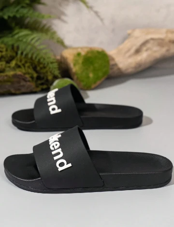 Slapi SHEIN, negru Negru