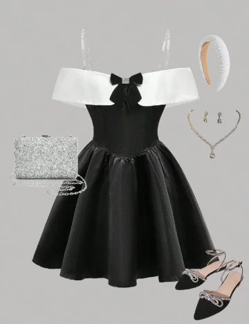 Rochie Shein Kids, negru Negru