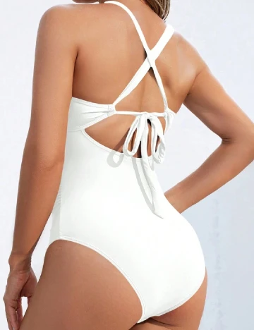 Costum de baie SHEIN, alb